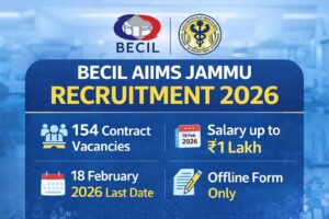 BECIL AIIMS Jammu Vacancy 2026: Apply for 154 Contract Posts